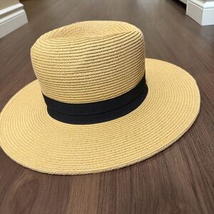 C.C Tan Sun Hat with Black Accent